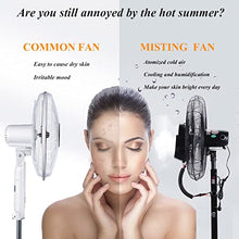HUXUZYDY 26" 30" Outdoor Misting Oscillating Fan Indoor Cooling Fan Misters 90° Pivoting Spray Fan Industrial Floor Electric Fans High Energy Efficiency,320W/26in,320W/26in