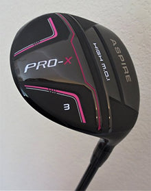Womens Pro X Elegance Petite Golf Set Complete Clubs with Deluxe Cart Bag Pink Black