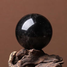 NIBHZ Natural Black Crystal Ball Ornaments, Black Crystal Ball, Home Living Room, Bedroom, Crystal Crafts Original Stone,Black,200mm