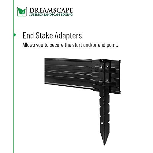 Dreamscape PRO Aluminum Landscape Edging - Easy Install Professional Border - 80ft Total - Black Anodized