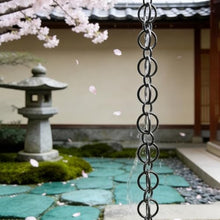 YUSIWOAL Black Aluminum Rain Chain 15Ft, Decorative Downspout Extender for Gutter, Outdoor Garden Porch Water Feature with Hook, Elegant Drainage Solution(5m (16.4ft))