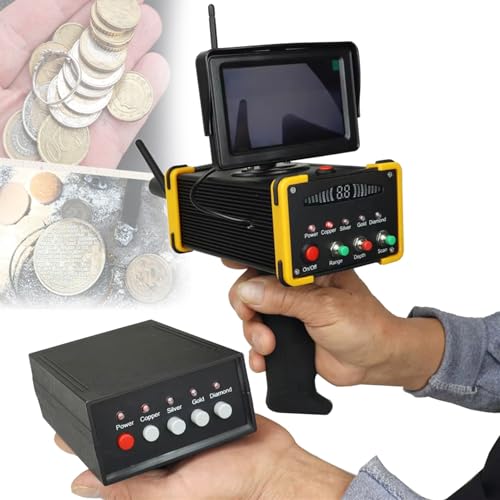 Gold Diamond Detector Long Range Underground Metal Detector Treasure Hunter Find Gold Silver Copper Diamond Digger Archaeological Prospecting Machine,Yellow (Yellow)