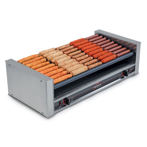 Nemco Food Equipment NEMCO 8027SX-SLT, Slanted Roll-A-Grill, Stainless Steel/Aluminum, 27 Hot Dogs, 120 Volt