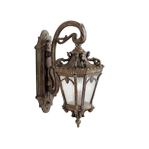 Kichler Tournai 24" 2 Light Outdoor Wall Light with Clear Seeded Glass in Londonderry