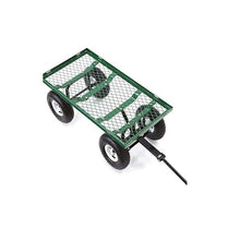 Utility Garden Cart Wagon Heavy Duty Garden Dump Cart with Removable Mesh Sides, for Beach Lawn Yard