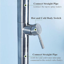 MKLFBY Free-Standing Outdoor Shower, Portable Outside Shower Station Fixture with Shower Head, Great for Camping, Pool Area, Beach House (Small Nozzle)