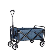 ZEFLMXS Portable Garden Carts Leisure Camping Wagon Beach Cart Folding with Wheels Outdoor Shopping Fishing Trolley