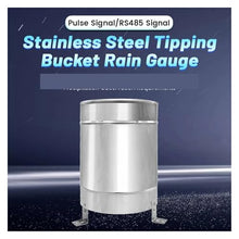 NURII Stainless Steel Rainfall Sensor, Precipitation Double Tipping Bucket Weather Station, Transmitters Rain, Rains Gauge(0.5MM-RS485)