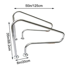 LMMIAMZ Pool Rail Pool Rail Pool Railing 2PCS Humanized Pool Rail,Swimming Pool Handrail 304 Stainless Steel Rust Proof Safety Handrails for Inground Pool Entry 125X88.2cm