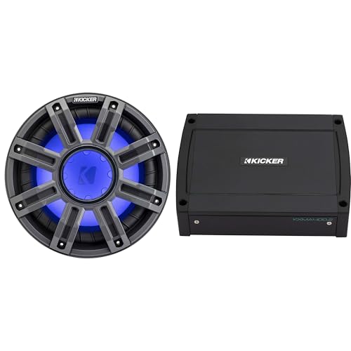 KICKER 10-Inch Premium Marine Subwoofer & 48KXMA4002 Amp Bundle