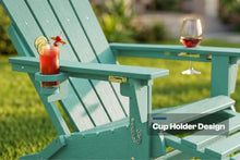 Patio Kingdom 6-Piece All-Weather HDPE Adirondack Rocking Chairs Set, Heavy Duty Sturdy Patio Rocker Furniture Suite for Large Backyard, Outside Deck & Fire Pit Conversation Area, Aruba Blue