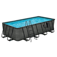 Funsicle Durable Rectangular Pool Cover for Oasis and Activity Pools Gray