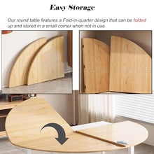 MZZKFC 9-16 Person Round Folding Table, 4.6 5.2 5.9 6.5 FT Solid Wood Event Tabletop, Large Foldable Replace Desktop for Family & Friend Gatherings/Camping BBQ(70.9 in/1.8m)