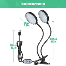 1-4 Heads LED Grow Light, Full Spectrum Clip Plant Growing Lamp, 5-Segment Dimming Mode, 3 Fill Light Conversion Modes, 4/8/12H Timer, Idea for Small Plant Light (Size : 2pcs) ()