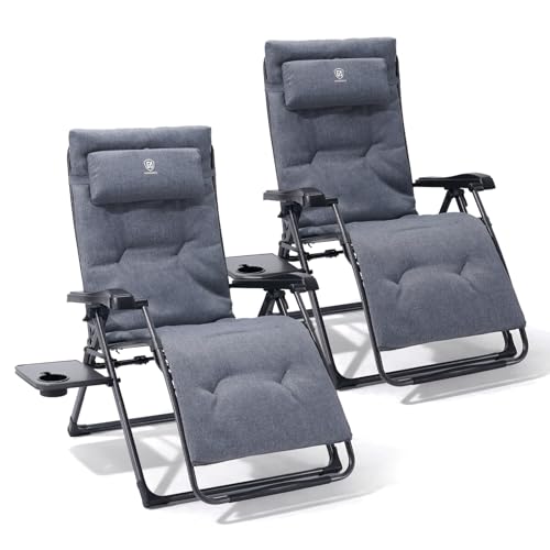 EVER ADVANCED Aluminum Zero Gravity Chair, 2.4" Padded, 350 lb Capacity