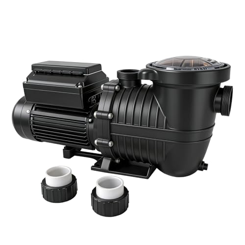 Variable Speed Pool Pump,1.5HP In/Above Pool Pump,High Flow Energy Efficient Powerful Swimming Pool Pumps with 1.5inch NPT Connectors,Filter Basket for Inground or Ground Pools (1.5, Horsepower)