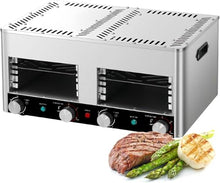 Smokeless Infrared Electric Boiler for Indoor Use,Time and Temperature Adjustable, Comes with Broiler Tray and Grill, 800℃ Commercial Steak Stove for Cooking Steak, Pork,Chicken, Vegetables B