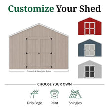 Little Cottage Co. 12x12 Value Gable Shed with Floor, Outdoor Wood Storage Do-It-Yourself Precut Kit