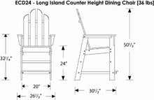 POLYWOOD® Long Island Counter Chair in Lime