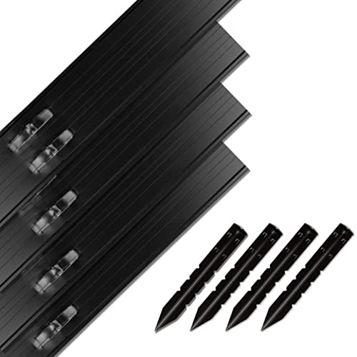 Dreamscape SlideEdge Aluminum Landscape Edging - 16 Strips, 117.5ft Total, Black