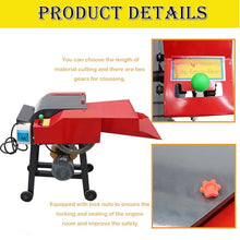 HQHAOTWU 6-Blade Hay Cutter Pulverizer Grass Silage Machine Red