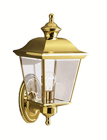 Kichler Bay Shore Outdoor Wall Sconce Light, Polished Brass