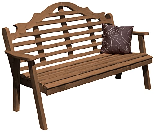 Furniture Barn USA Pine 5' Marlboro Garden Bench, Mushroom Stain