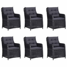 Molumvel 9 Piece Patio Dining Set, Acacia Wood Table & Rattan