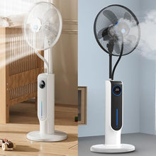 WNGJZZYC Pedestal Misting Fan with Remote Control, Outdoor Oscillating Fan, 33ft Air Supply, with 3 Speeds, Timer, for Bedroom, Living Room, Office(White)
