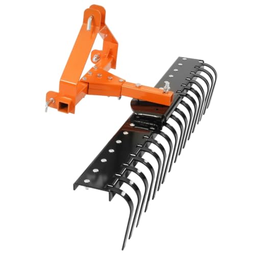 3-Point Landscape Rock rake 50 inches Suitable for Cat 0 Tractor