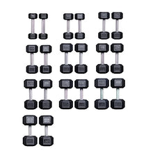 REP Rubber Hex Dumbbell Set A: 5-50 lb Low Odor