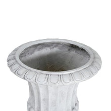 GDFStudio Antique White 26" Urn Planter – Handcrafted MGO Decorative Planter for Indoor Outdoor Use – Classic Garden Patio Living Room Flower Pot, 18.75"x18.75"x26.25", Sturdy, No Assembly Required
