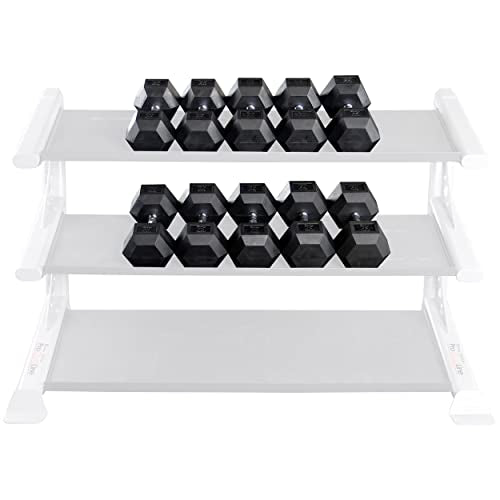 Body-Solid Rubber Coated Hexagon Dumbbells Black