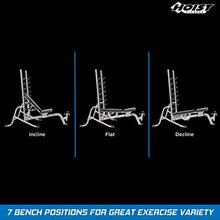 HOIST Fitness Olympic Weight Bench 7-Position Adjustable Full-Body Strength Training Bench Foldable