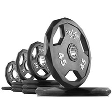 XMark BLACK DIAMOND Olympic Barbell 155 lb Set Weight Plates With The CROWBAR 7' Olympic Bar 20) BAR and 155 lb Set