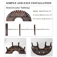 BXKCFYBSQ Outdoor Tree Bench Circular,One-Piece Garden Seat,Decorative Curved Chair,Solid Wood ​Slatted Splicing,Free Combination of Shapes,Capacity 400KG(Color2)