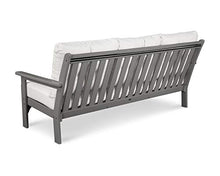 POLYWOOD® Vineyard Deep Seating Sofa in Black/Granite