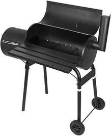 qiuqiu Charcoal Barbecue Grill Smoker Outdoor Garden BBQ Trolley with Wheels and Temperature Gauge for Camping Picnic Party Barbecue Charcoal Portable BBQ Grill Garden