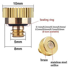 "MMBBOD 500Pcs Misting Nozzles Kit for Cooling System, Brass Mister Nozzles, Garden Water Mister, Fog Nozzles for Patio Outdoor Misting System (Size : 0.1mm)"
