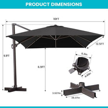 153'' X 116'' Outdoor Cantilever Umbrella, Weighted Base Does Not Include