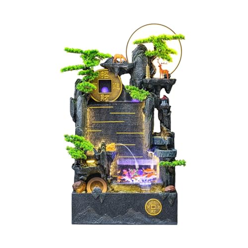 Garden Fountain Living Room Balcony Rock Garden Water Fountain Fish Pond Aquarium Decoration Outdoor Garden Fountain (Size : S)