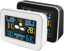 CVGfko Wi-Fi Weather Station | Indoor/Outdoor Remote Monitoring System Shows Temperature, Humidity | Wireless LED Color Console w/Forecast Data/5956,Black