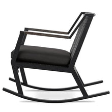 Home Square Aluminum Frame Patio Rocker Chair in Black Finish - Set of 4
