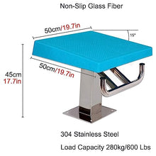 AMHUKIP 1pc Heavy Duty Swimming Pool Diving Platform -15° Inclined Anti-Slip Diving Board for Training & Competition