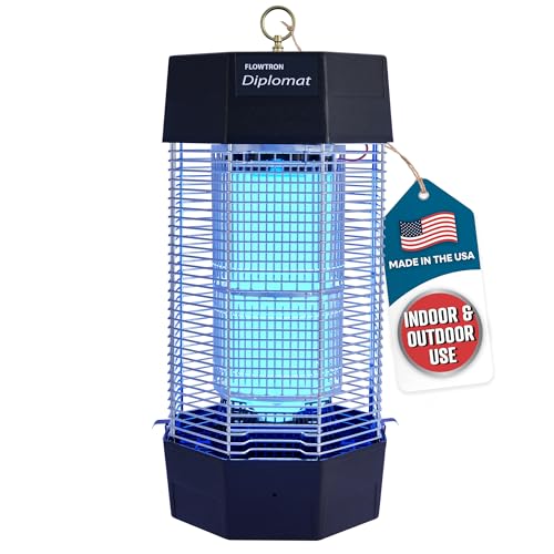 Flowtron Outdoor Bug Zapper, 2 Acre, 120W UV Light, 5600V Grid, UL Listed