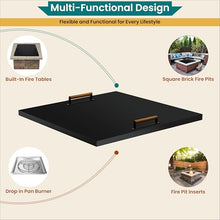 FEBTECH - 42" x 42" Fire Pit Insert Square Lid - 1.5mm Steel Cover