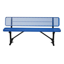 Caforkp 96x96 Metal Picnic Table Blue Mesh Top Outdoor Dining