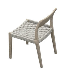 WholesaleTeakFurniture Qty 6 - Grade-A Teak Wood Luxurious Solo/Single Amilo Weathered Teak Stacking Armless Chairs #26AMAL