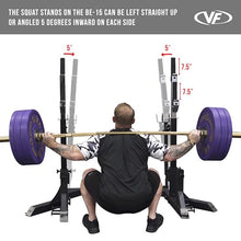 Valor Fitness Olympic Weight Bench with Squat Rack Combo - 6 Gauge Steel - USPA Certified - Adjustable Squat Stands - Black