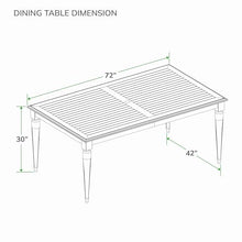 Cambridge Casual Texas Rectangular Dining Table – Solid Teak Wood Patio Table – 72-Inch Durable Weather-Resistant Dining Table for Garden, Deck, or Backyard